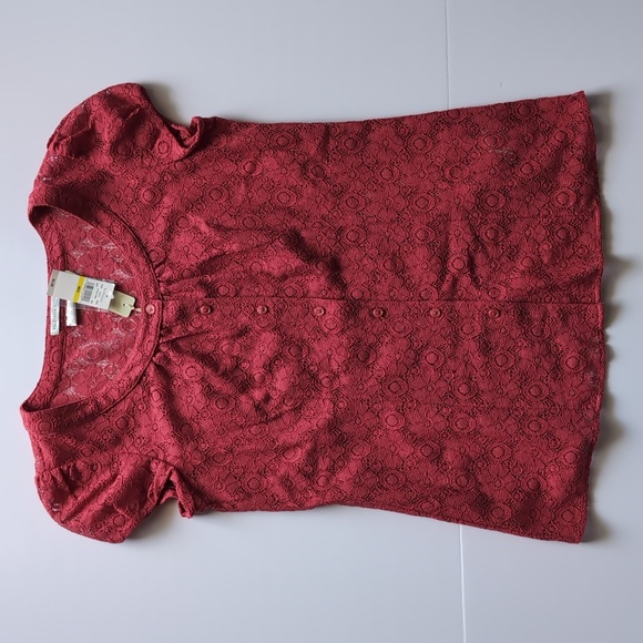 VanHeusen Studio Women's Lace Shirt - Picture 2 of 10